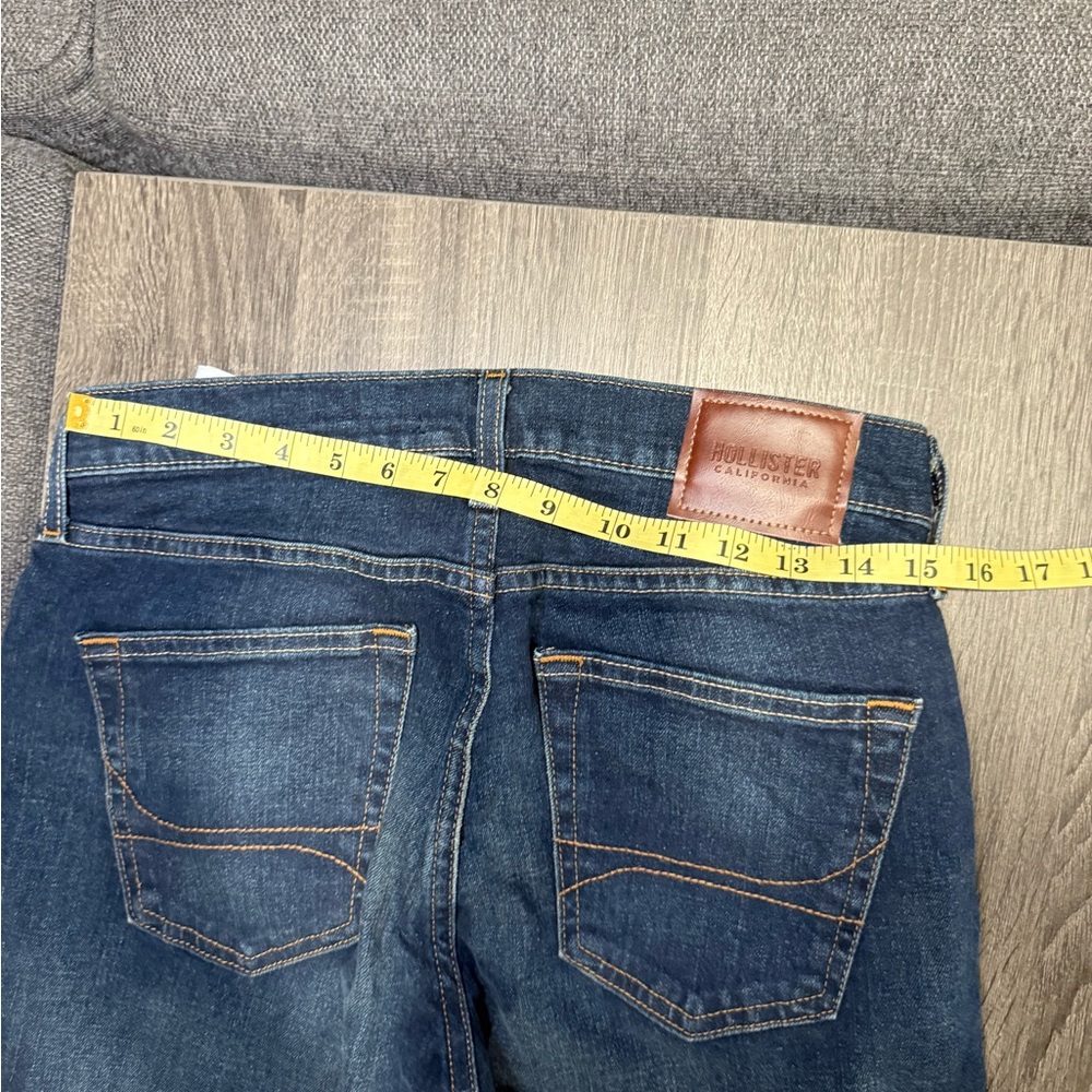 Hollister Men's Dark Blue Straight Jeans - Picture 9 of 12
